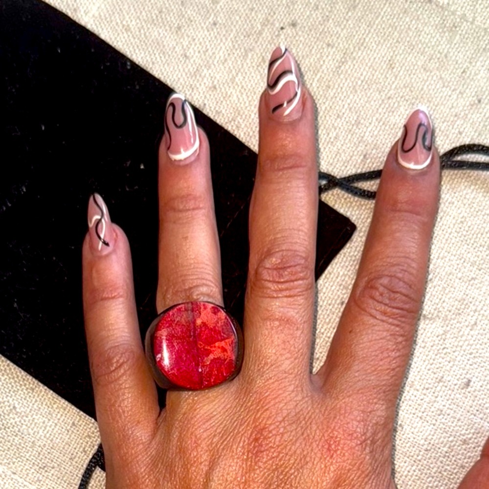 Elegant Red Statement Ring